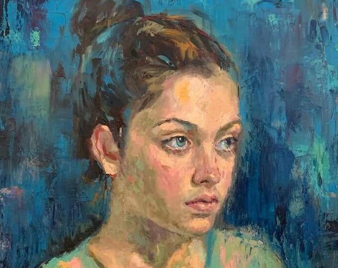 Oil Portrait Painting Custom From Photo Hand Painted Oil Canvas Child ...