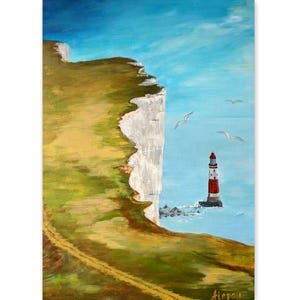 Oil painting landscape seascape wall art UK artist
