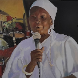Portrait custom oil painting on canvas Commission wall art hand painted from photo and ready to hang