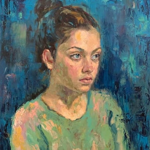 Custom portrait painting Oil canvas Commission art from photo Wedding Family and kids portraits