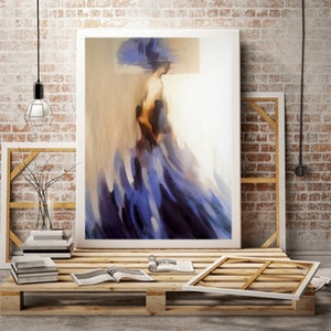 48 x 30 Painting abstract oil on canvas female figure original wall art Large size