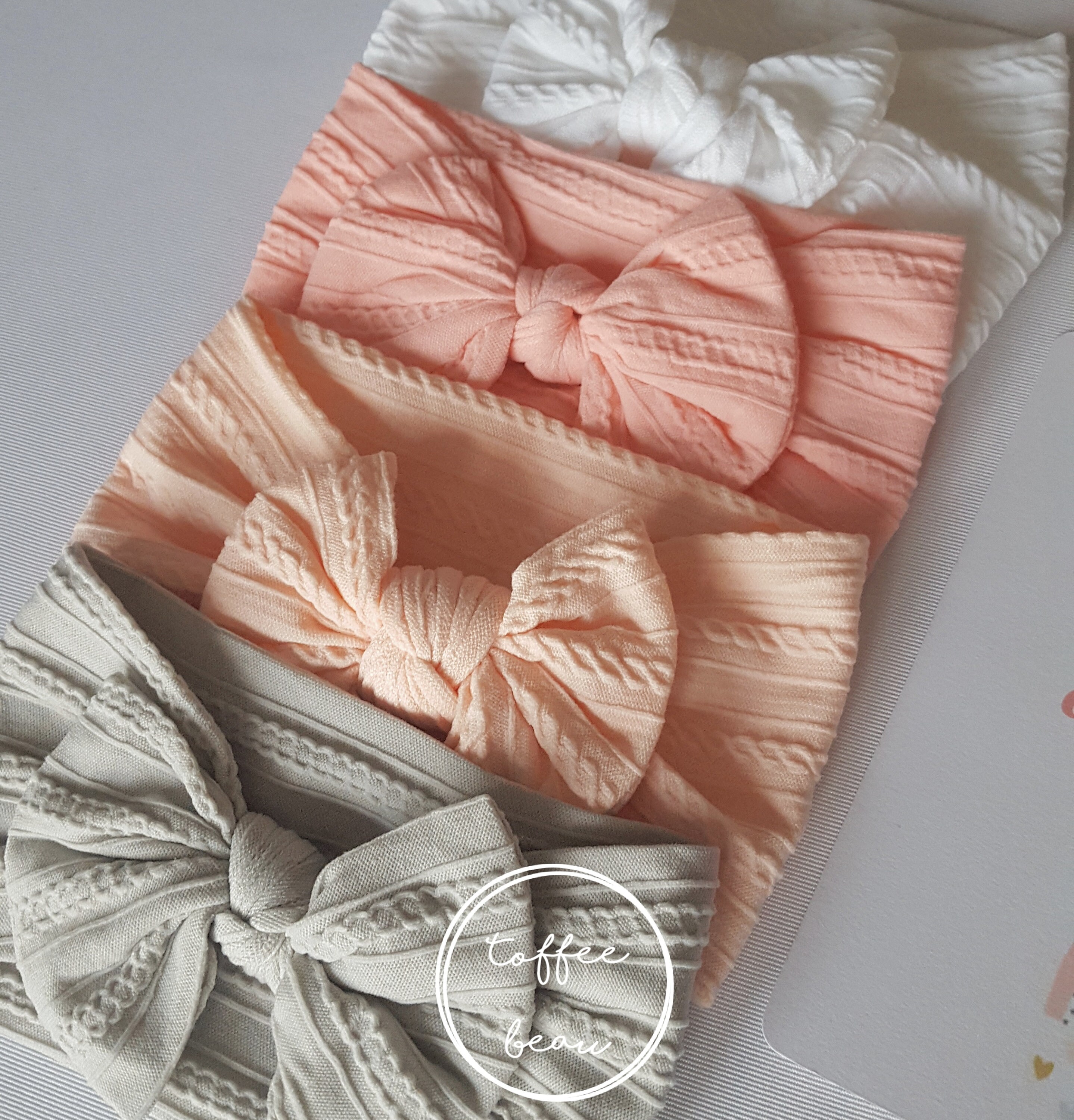 Newborn Baby Toddler Hairband Headband Gift Set | Turban Bow | Cable …