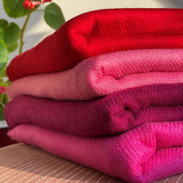 HOT Pink Beautiful and Soft Luxury wool Cashmere Wrap Natural Plain Unisex light weight cashmere scarf Ideal for Gifts