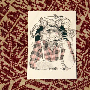 Hipster postcard