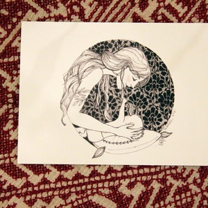 Carte postale mèche de cheveux