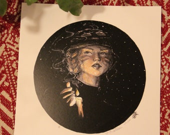 21x21cm Femme à la bougie grand format