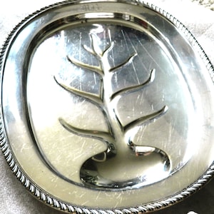Lancaster V 104 Silver Plate Meat Tray.  18 x 13 with monogram &quot;MB&quot;