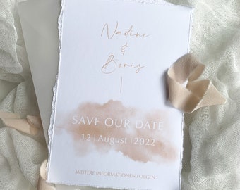 Save-the-Date Card in Nude