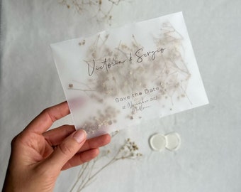 Save the Date card as an envelope, without content