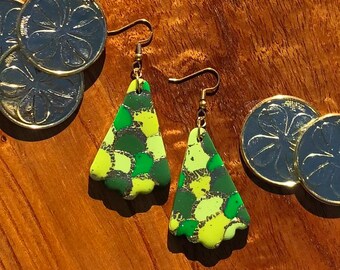 Feelin’ Lucky Scolloped Dangles