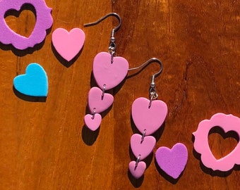 Pale Purple Heart Dangles