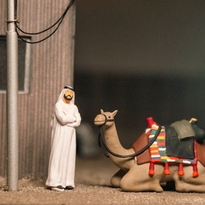 Pareja Jeque Árabe y Camello