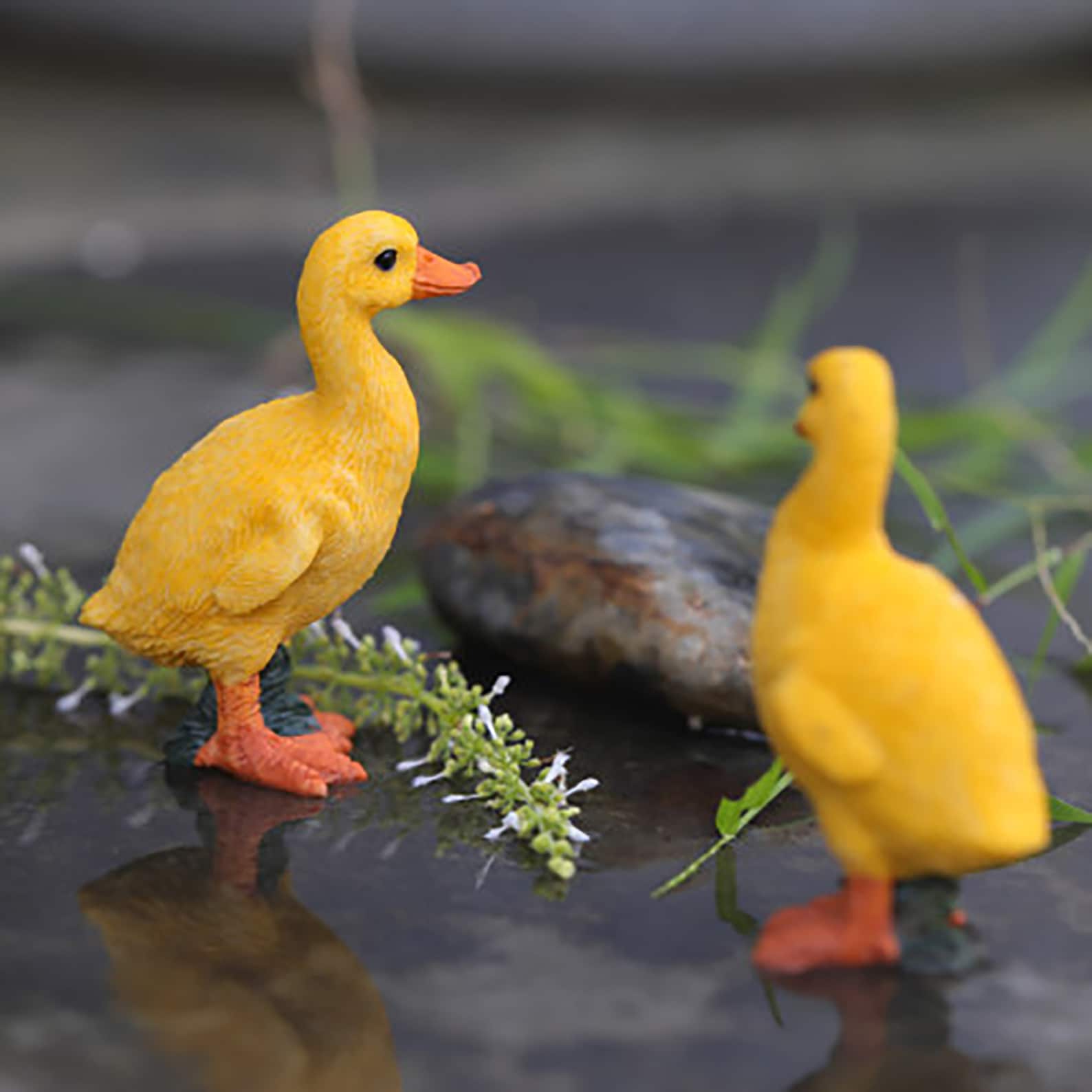 Yellow Ducks Duckling Miniature Resin Mini Animal Etsy