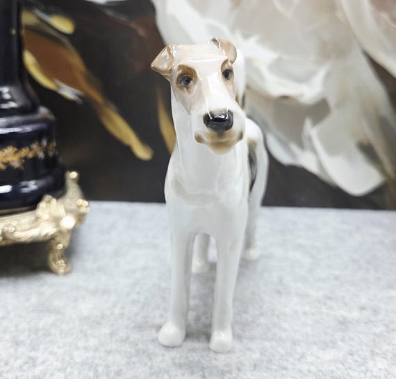 Beautiful “rosenthal” Porcelain Figurine “graceful Fox Terrier” - Etsy