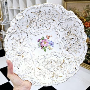 Luxurious &quot;Meissen&quot; porcelain deep plate / bowl gold decorated.  Made in 1972–1980s.