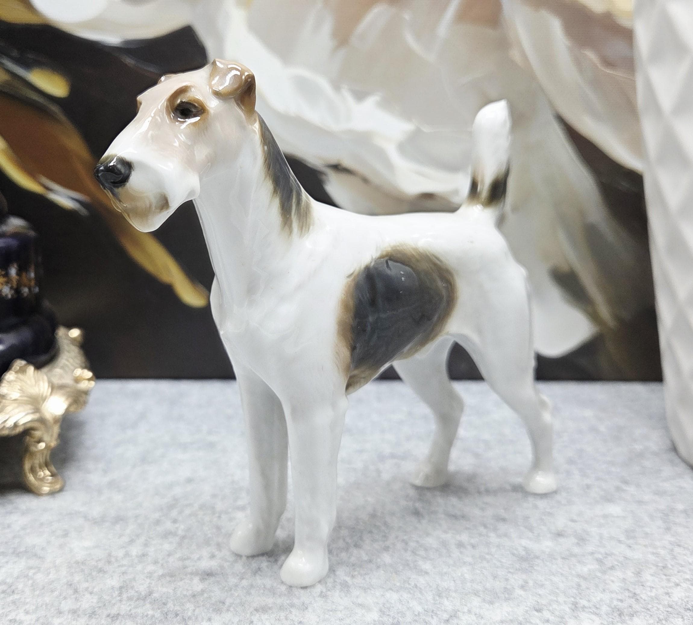 Beautiful “rosenthal” Porcelain Figurine “graceful Fox Terrier” - Etsy