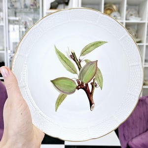 One of the most expensive pieces of Nymphenburg porcelain in the world – a hand-painted and gilded plate. (21cm.)