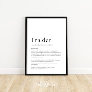 Börsen Poster Trader Definition | Aktien Bild