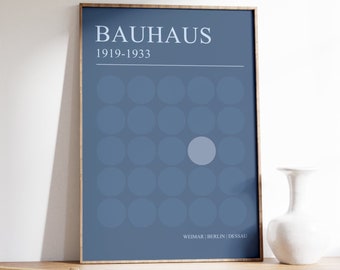 Poster Bauhaus 1919-1933 Blau | Berlin, Weimar, Dessau