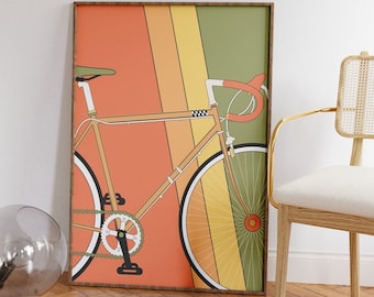 Road Bike Poster | Bicycle picture colorful