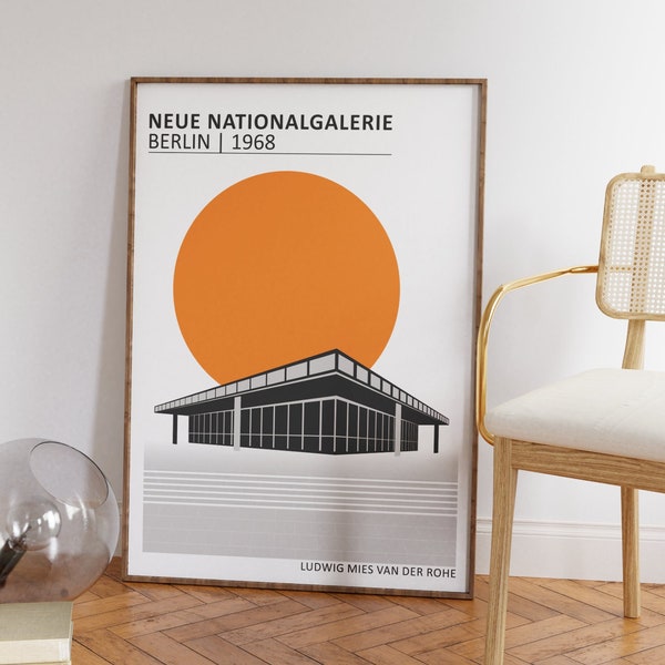 Poster Neue Nationalgalerie Berlin | Bauhaus Architektur