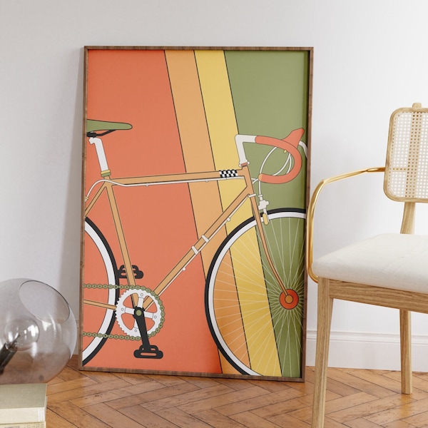 Rennrad Poster | Fahrrad Bild Bunt