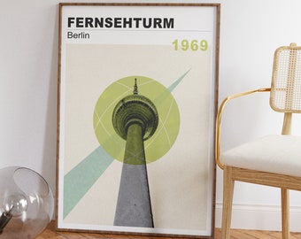 Poster van de Berlijnse televisietoren | Afbeelding Berlijn