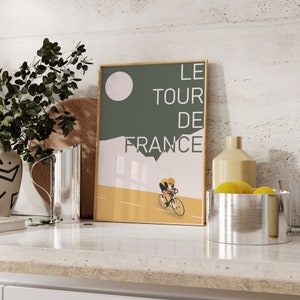 Le Tour de France Poster | Cyclist mountains