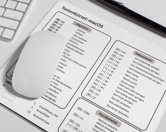 Mouse pad keyboard shortcuts macOS | Mouse pad desk pad