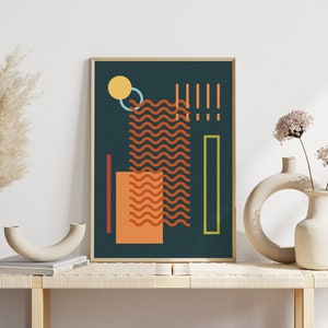 Geometric Customer Picture Bauhaus | Boho Mid-Century Poster