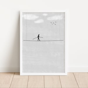 Tightrope in the Clouds | Posters Image watercolors