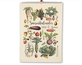 Seasonal calendar fruit and vegetables A4 | shopping sustainably