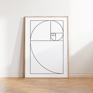 Fibonacci spiral poster | golden ratio