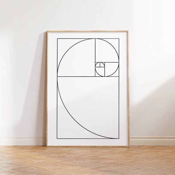 Fibonacci Spirale Poster | goldener Schnitt