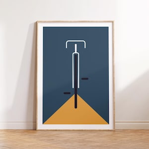 Bauhaus Poster Mid Century Modern | Wall Art Bicycle Poster