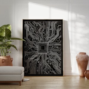 Dieses coole Poster eine CPU - der central processing unit- ist die perfekte Dekoration für alle Programmierer, Softwareentwickler und Computer Cracks.