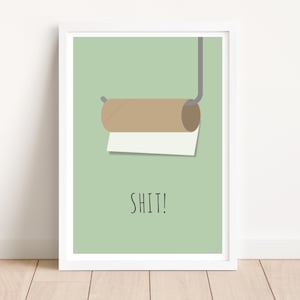 Badezimmer Bild | Lustig Toilettenpapier Poster oder Metallschild