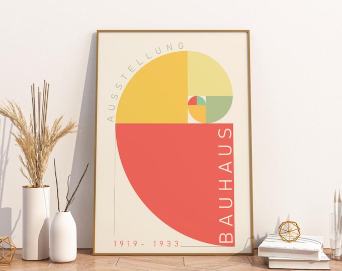Bauhaus Poster | Fibonacci Golden Ratio