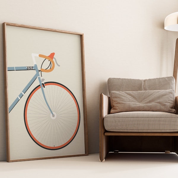 Fahrrad Poster | Bild Rennrad minimalistisch