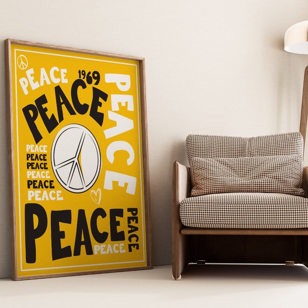 Peace Poster Woodstock | Peacezeichen Hippie