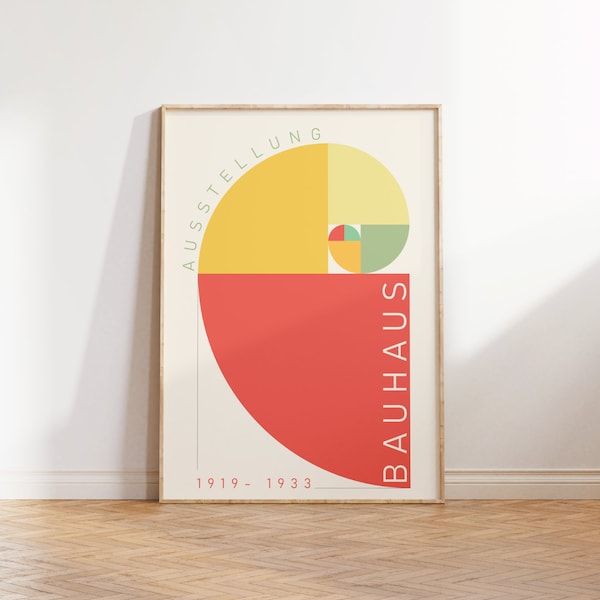 Affiche Bauhaus | Nombre d'or de Fibonacci