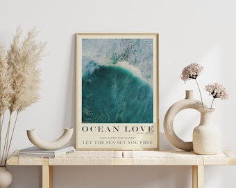 Poster Ocean Picture Sea Saying Ocean Love