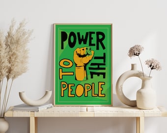 Vintage Power Posters | Image Green fist human rights
