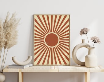 Abstrakte Sonne Poster | Sonnenstrahlen warm oder kalt