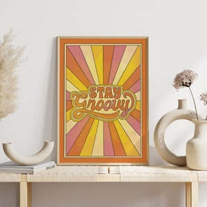 Póster Decoración Hippie Años 60 | Mantente genial