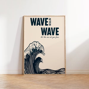 Vintage Surfer Poster | Image waves beach