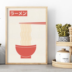 Poster Kitchen | Japanese Ramen Noodles Minimalist