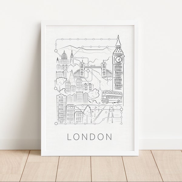 Poster London Stadtplan | Fahrplan