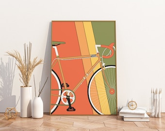 Road Bike Poster | Bicycle Picture Colorful