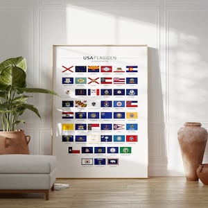 Poster Bandiere degli Stati Uniti